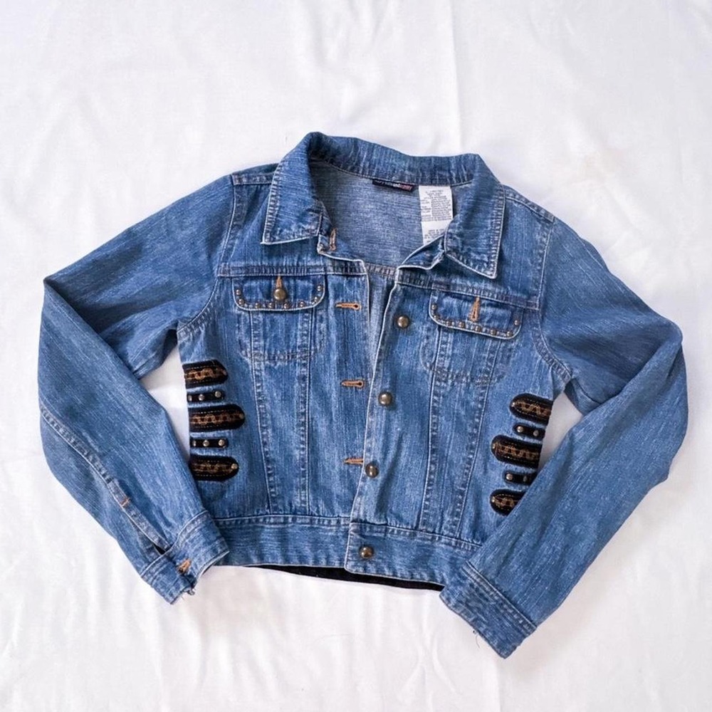 vintage Mary Kate and Ashley Y2k cropped denim jacket